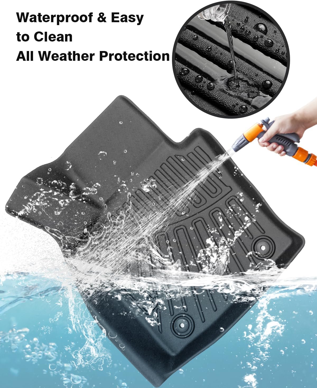 Powerty Floor Mats for 2023 2024 2025 2026 Mazda CX50 CX-50 Accessories All Weather Floor Liner 3D TPE 1st & 2nd Row Floor Mat Heavy-Duty Floor Liners